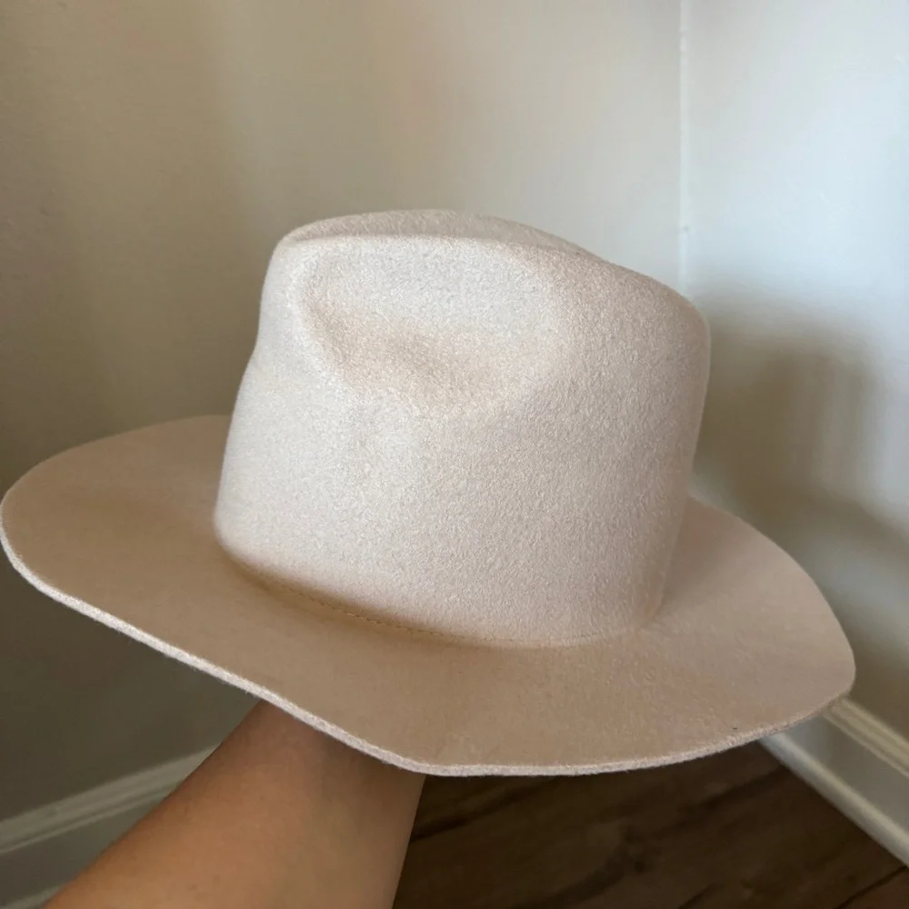 Gigi Pip wool wide brim hat fedora tan